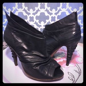 All Saints sexy black leather bootie